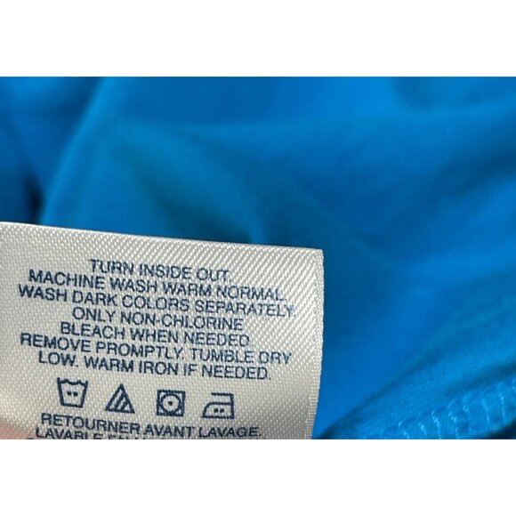 Lands End Supima Cotton T-Shirt Women's Blue Size L large Short Sleeve V-Neck - Picture 6 of 6